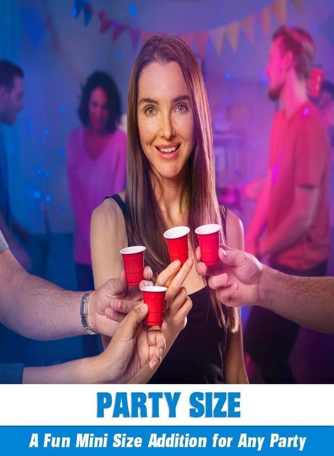 GoBig 200 Pack 2 oz Plastic Shot Cups - Mini 2oz Party Cups, Red - Image 3